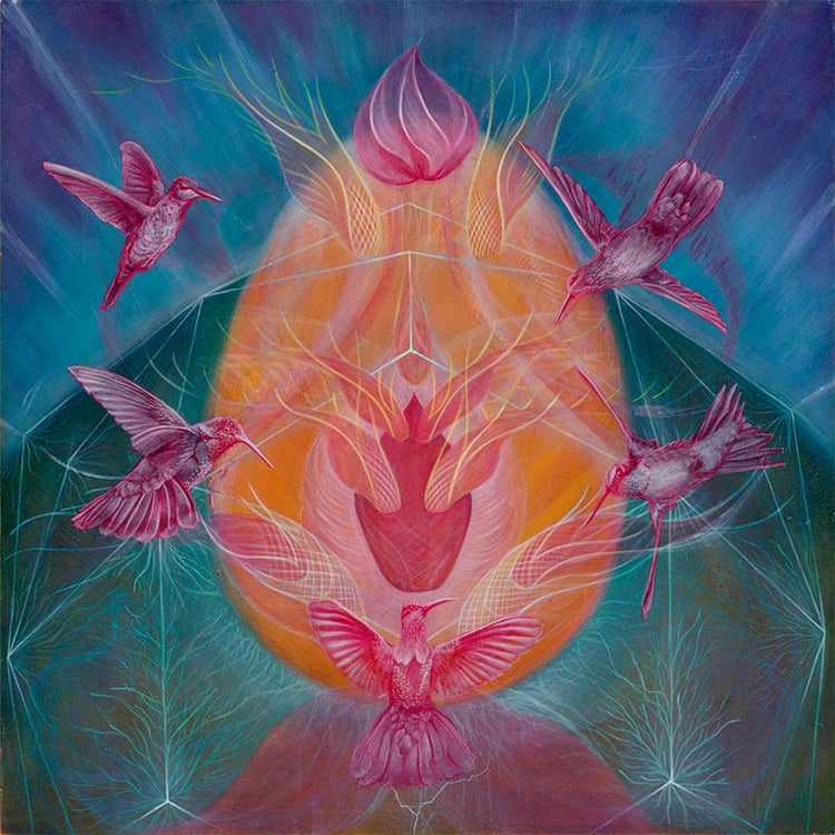 Humming Bird Fine Art Visionary Art by Muktha Ananda Jungle Consciouness